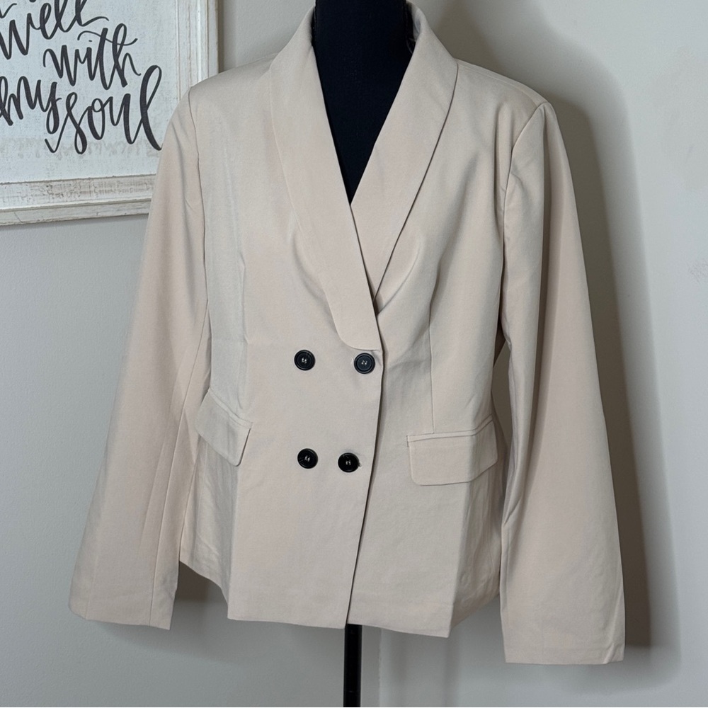 Unbranded Double Breast Beige Blazer Size L